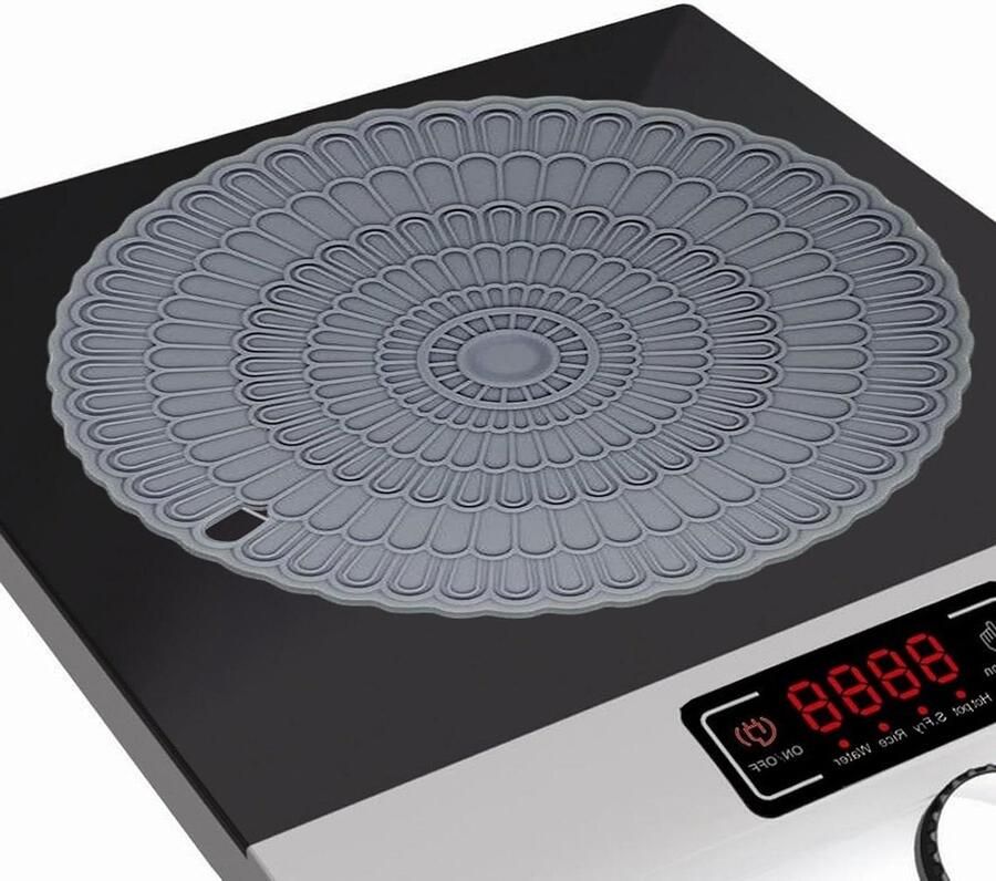 Kookplaat Beschermmat Siliconen Pad Inductie Beschermen Antislip Ontwerp 22 cm Grijs
