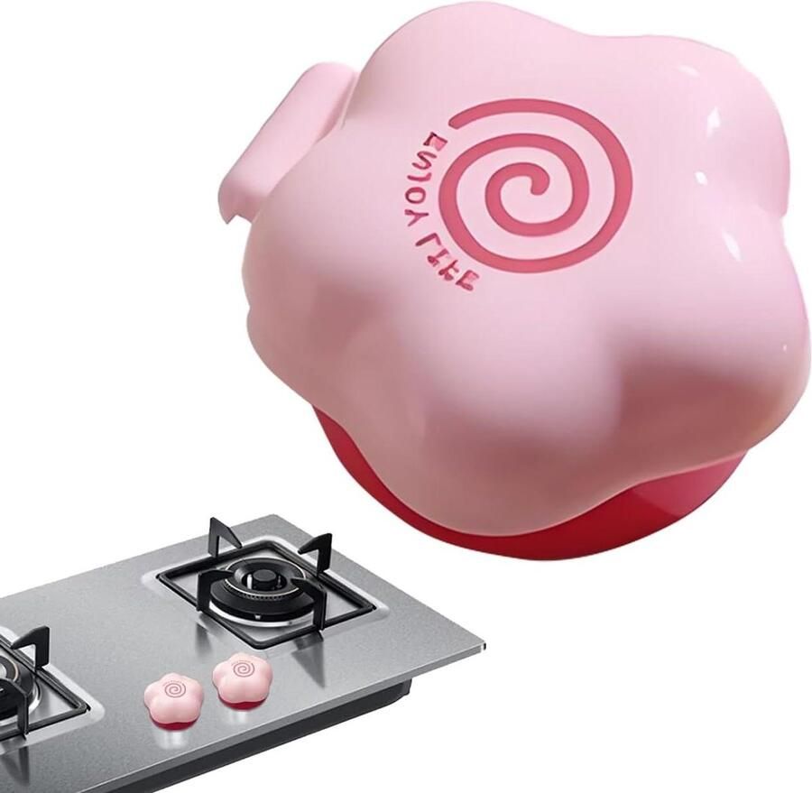 Kookknop Afdekkingen Fornuis Beveiliging Kinderen Veilig Houden Eenvoudige Clipsinstallatie 78 x 72 x 4 cm Roze