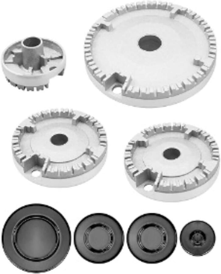 Kookplaat Brandersdoppen Fornuis Deksel Set Gelijkmatige Warmte Verdikt Materiaal 55mm 75mm 100mm Zwart