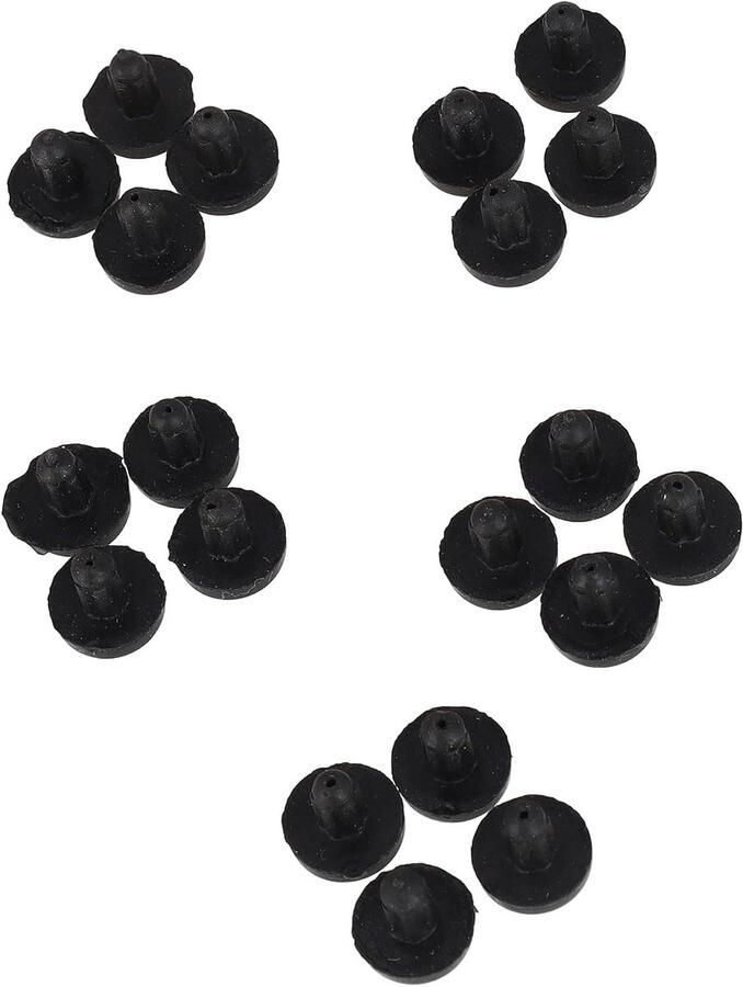 Kookplaat Buffer Kit Oven Pan Ondersteuning Kookplaat Beschermen Rubberen Demping 20 stuks Zwart
