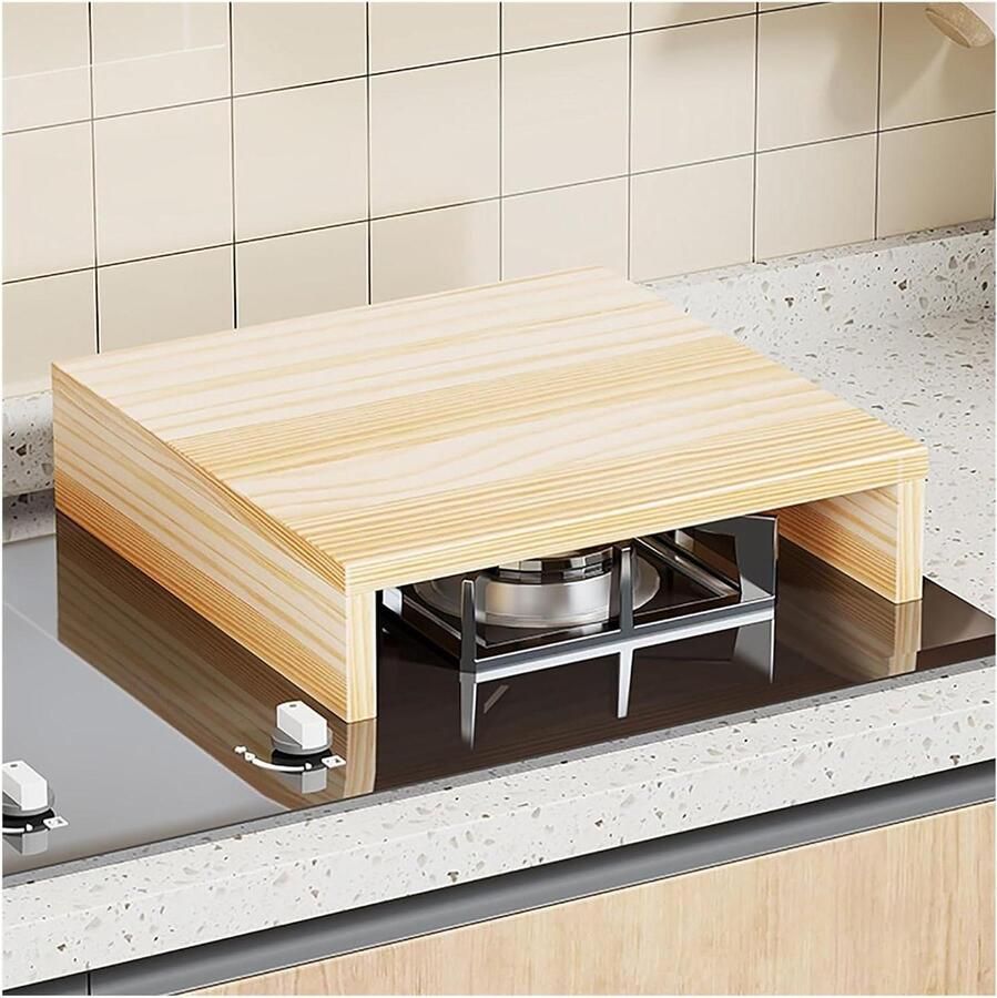 Kookplaat Cover Keuken Sto Extra Werkruimte Stevige Constructie 40x30cm Natuurlijk Hout - Foto 1