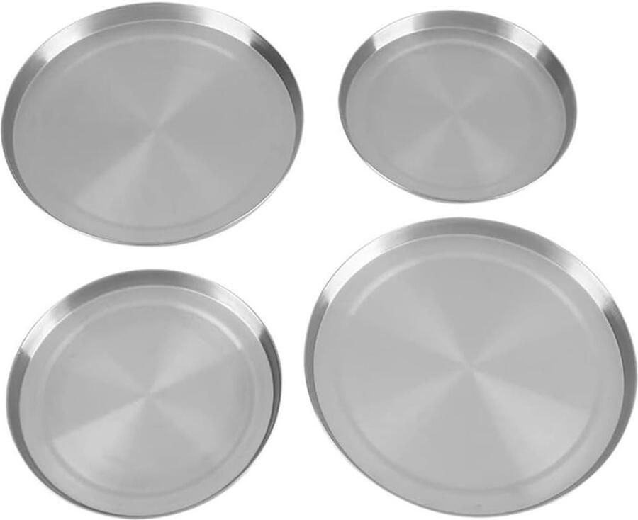 Kookplaat Covers Fornuis Beschermers Keuken Beschermen Hittebestendig Roestvrij Staal 4 Stuks Zilver