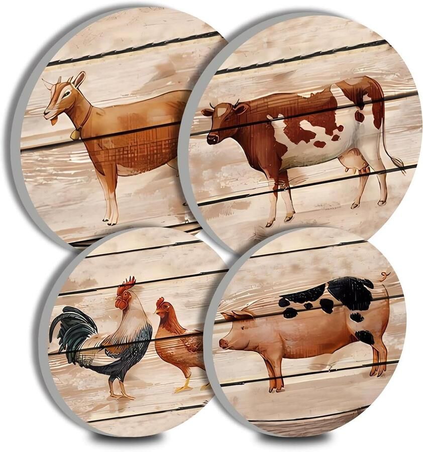Kookplaat Covers Fornuis Covers Keuken Organisatie Roestvrij Staal Set van 4 Zilver