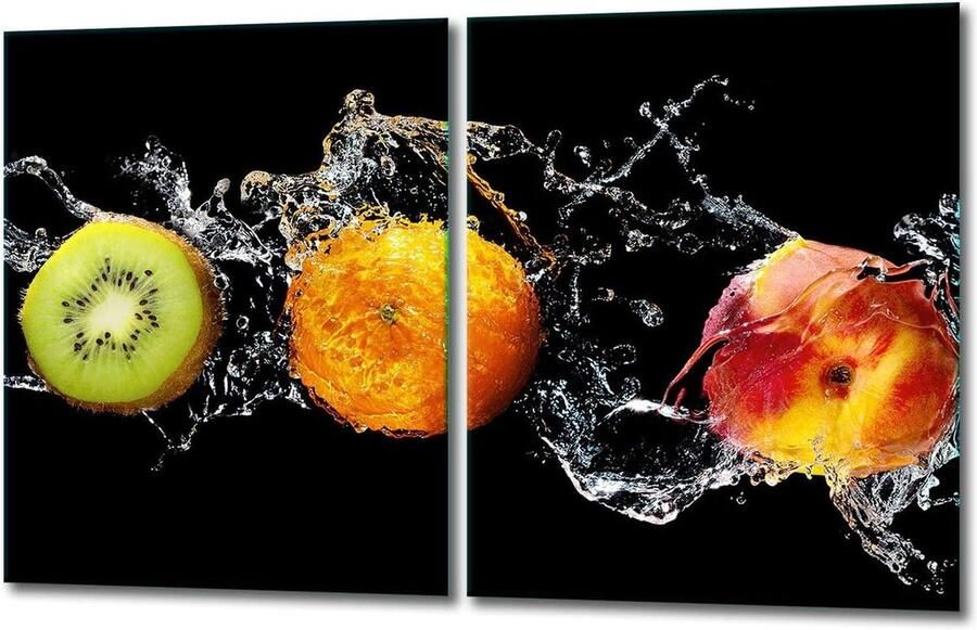 Kookplaat Covers Glazen Platen Keuken Decoratie Krasbestendig Gehard Glas 2 x 40 x 52 cm Multicolor