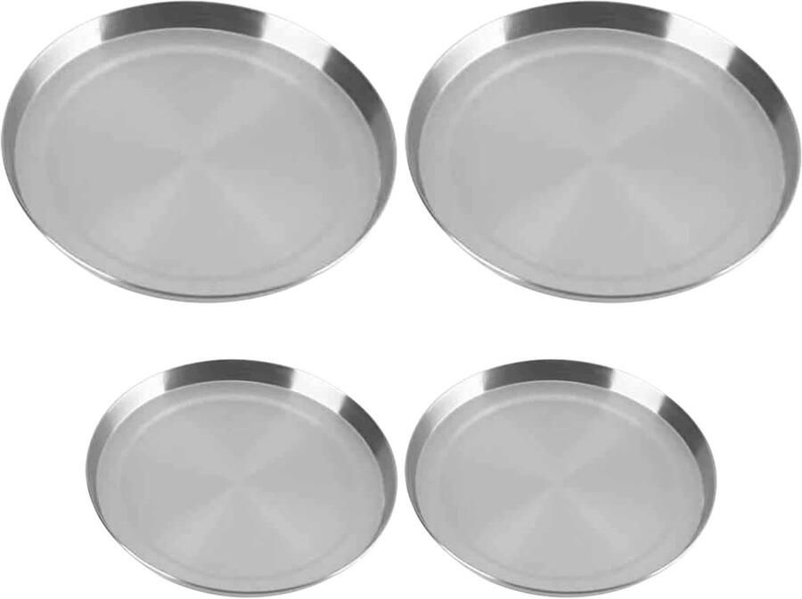 Kookplaat Deksel Branderafdekking Keuken Organiseren Roestvrij Staal 21cm & 17cm Zilver