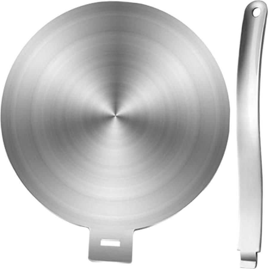 Kookplaat Diffusor Warmteverdeler Plaat Gelijkmatig Koken Snelle Warmteoverdracht 24.8 cm Zilver