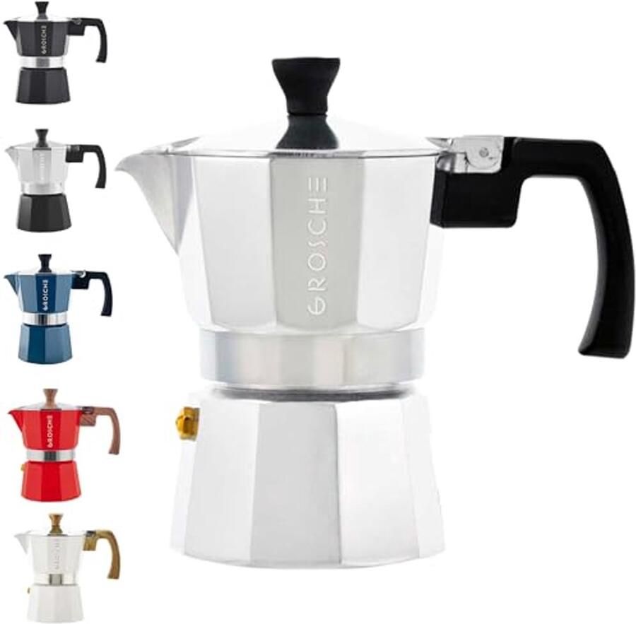 Kookplaat Espresso Maker Moka Pot voor 3 Kopjes 5 Oz Italiaans Koffiezetapparaat