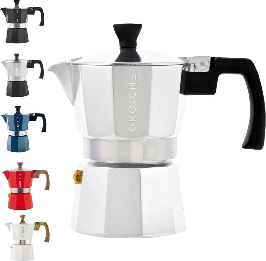 Kookplaat Espresso Maker Moka Pot voor 3 Kopjes 5 Oz Italiaans Koffiezetapparaat