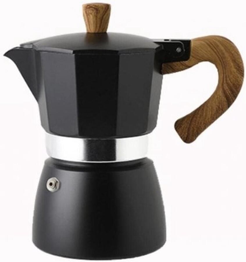 Kookplaat-espressomaker Moka pot koffiezetapparaat Italiaanse koffie zetten Draagbaar 150ml aluminium