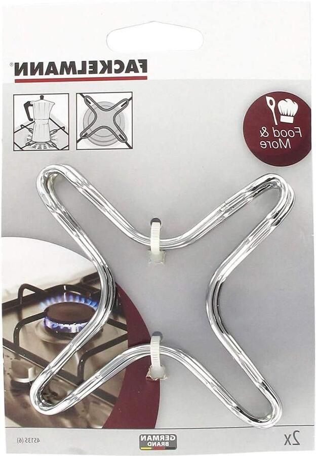 Kookplaat Gas Ring Vlam Reducer Stabiel Koken Universele Pasvorm 2 stuks Zilver