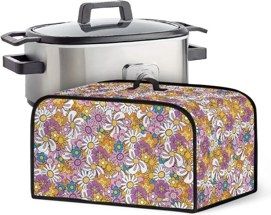 Kookplaat Hoes Apparaat Beschermer Keuken Organisatie Met Opbergvakken 43 x 27 cm Bloemenprint