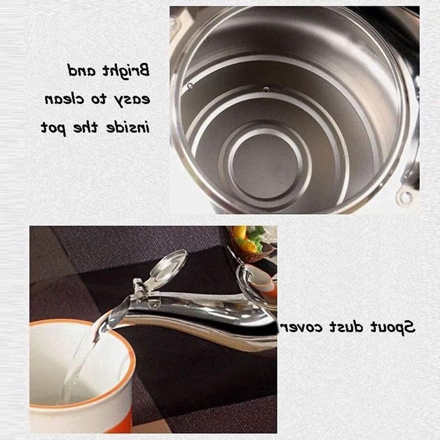 Kookplaat Ketel Theepot Roestvrijstaal Water Koken Energiebesparend Ontwerp 3L Zilver