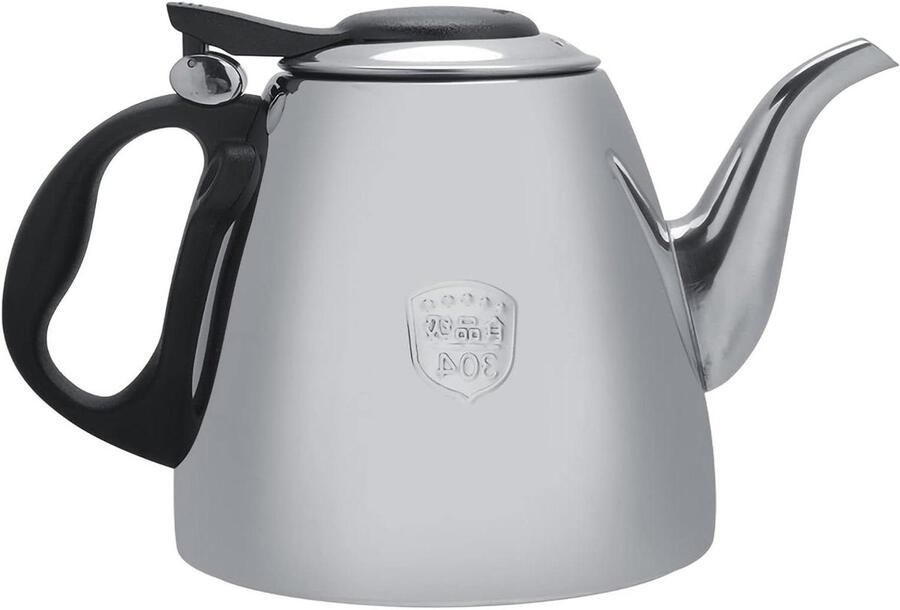 Kookplaat Ketel Theepot Waterkoker Koffie Thee Zetten Verdikte Bodem 1.2 Liter Zilver