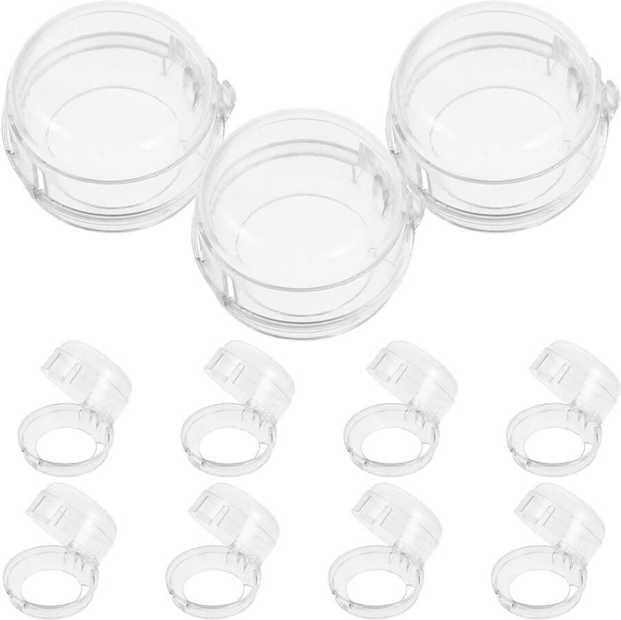 Kookplaat Knop Beschermers Veiligheidskappen Fornuis Kindveilige Keuken Hittebestendig Plastic 11 Stuks Transparant