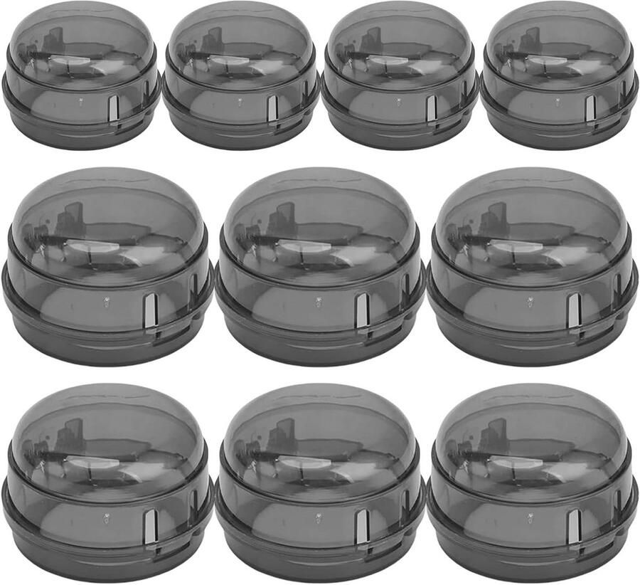 Kookplaat Knop Covers Fornuis Beveiliging Kinderen Beveiligen Hittebestendig Ontwerp 10 Stuks Zwart