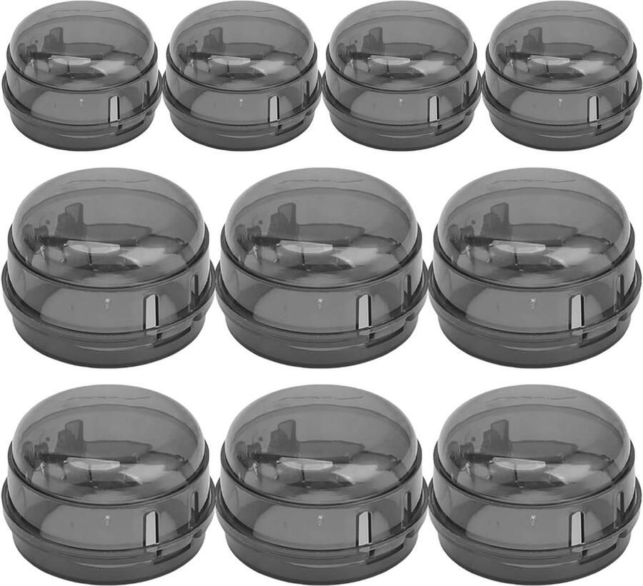 Kookplaat Knop Hoesjes Veiligheidskappen Oven Kinderen Beveiligen Hittebestendig PP Materiaal 10 Stuks Zwart