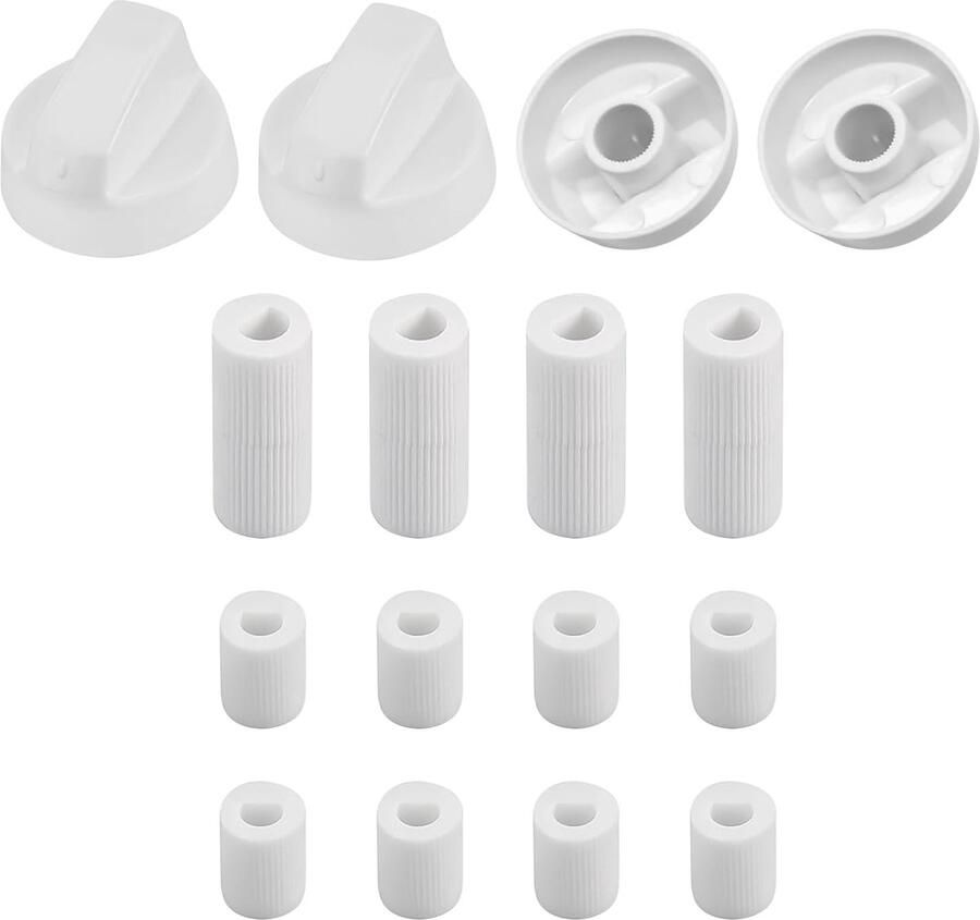 Kookplaat Knoppen Fornuis Bediening Keuken Reparatie Gemakkelijk te Installeren 19x17cm Wit