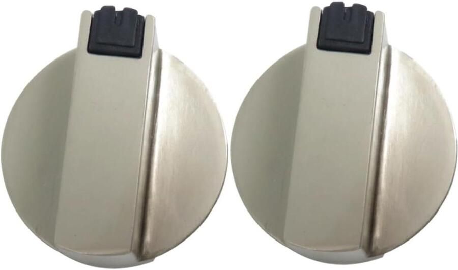 Kookplaat Knoppen Fornuis Bediening Keuken Reparatie Universele Pasvorm 2 Stuks Zilver