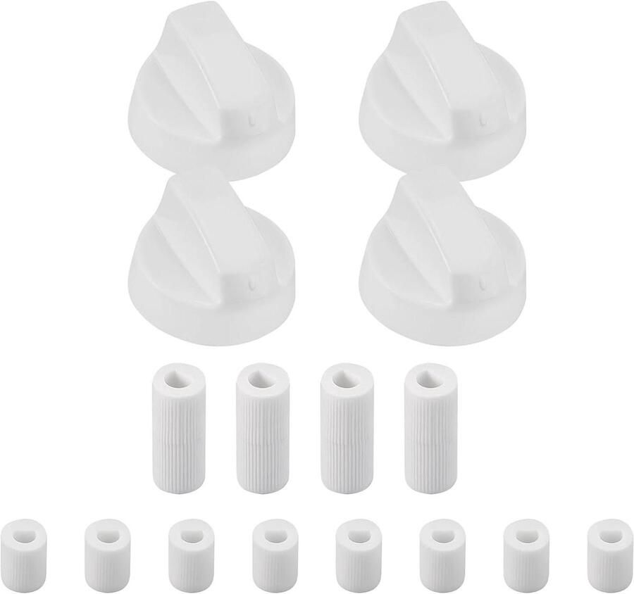 Kookplaat Knoppen Fornuis Bediening Koken Universele Metalen Vervanging 4 Stuks Blond