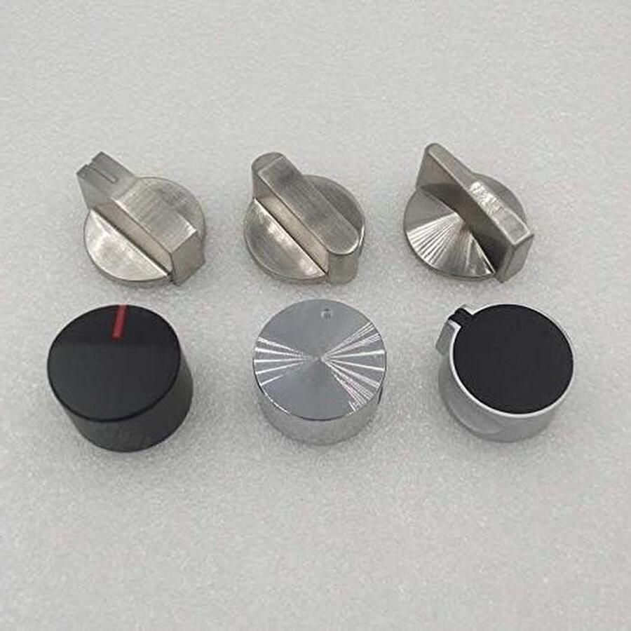 Kookplaat Knoppen Gas Fornuis Keuken Reparatie Metalen Constructie 8mm As Zilver