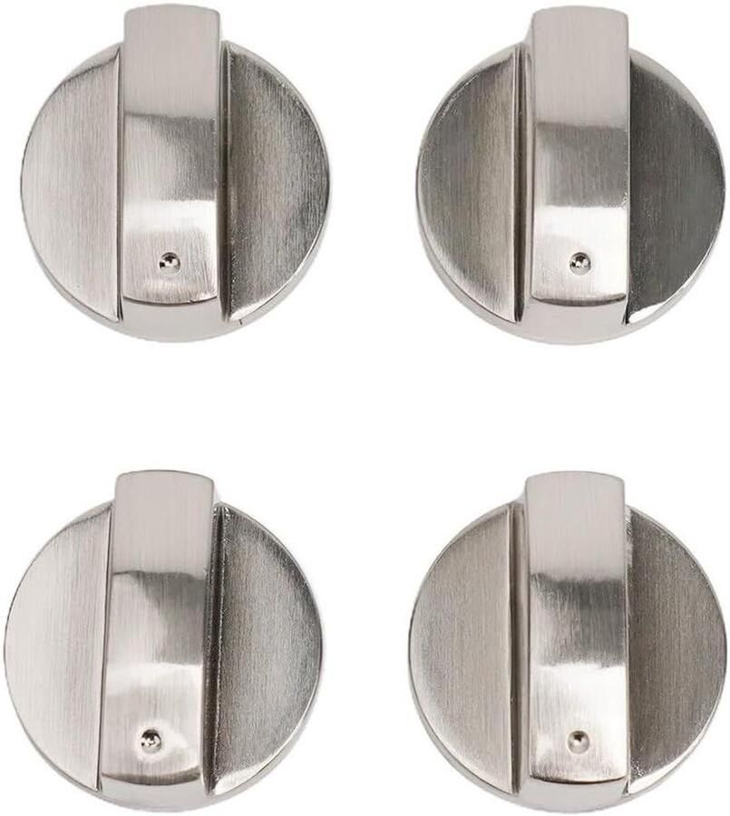 Kookplaat Knoppen Oven Schakelaars Keuken Reparatie Zilver Zinklegering 6 mm Zilver