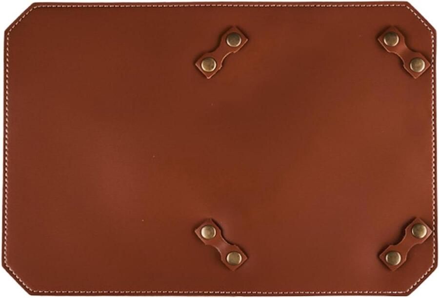 Kookplaat Mat Kookoppervlak Beschermer Buiten Koken Antislip PU Leer 30 x 18 cm Bruin