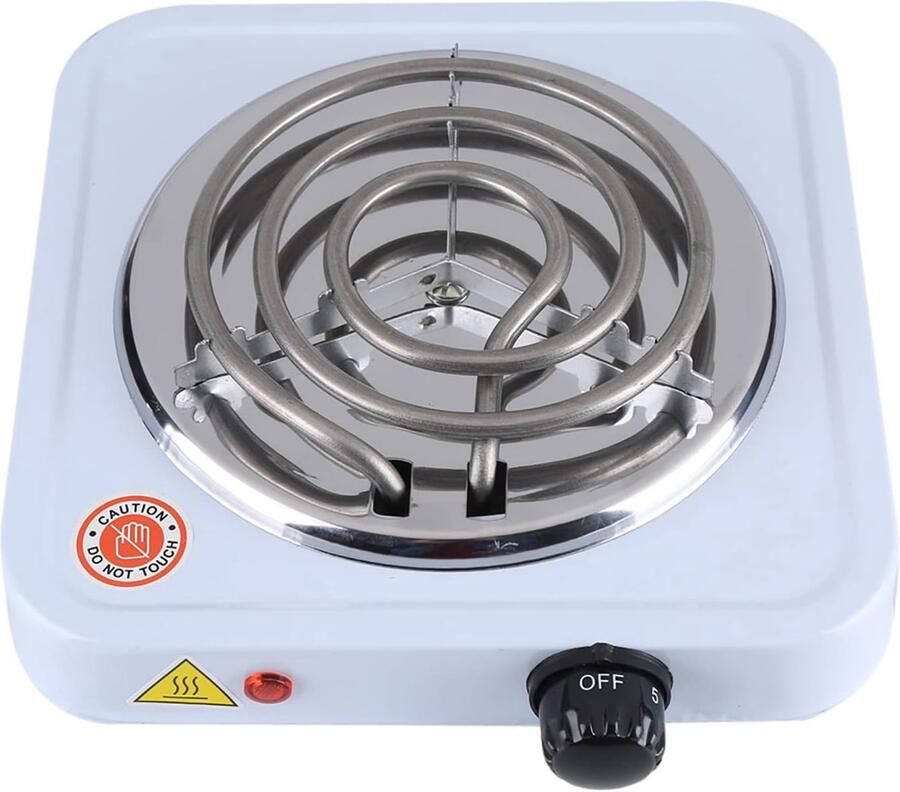 Kookplaat met 1 kookzone 1000 W instelbare temperatuur draagbare elektrische kookoplossing voor kantoor camping en thuis