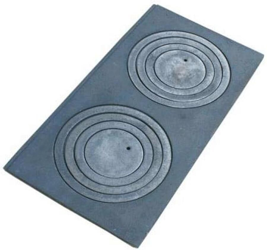 Kookplaat met Fornuis Gietijzeren Kookplaat met 2 Ringen Duurzaam en Stijlvol 62 x 32 cm