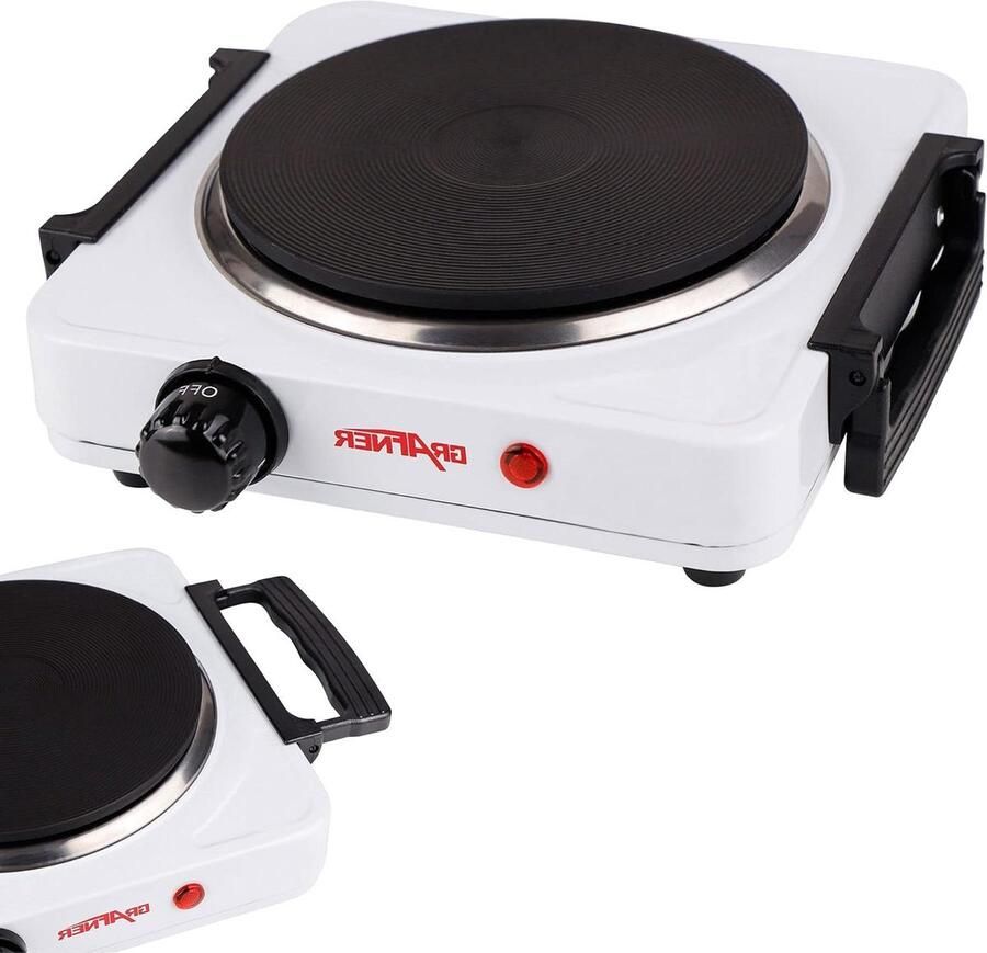 Kookplaat Mini fornuis Eenvoudig koken Inklapbare handgrepen 1000 Watt Wit