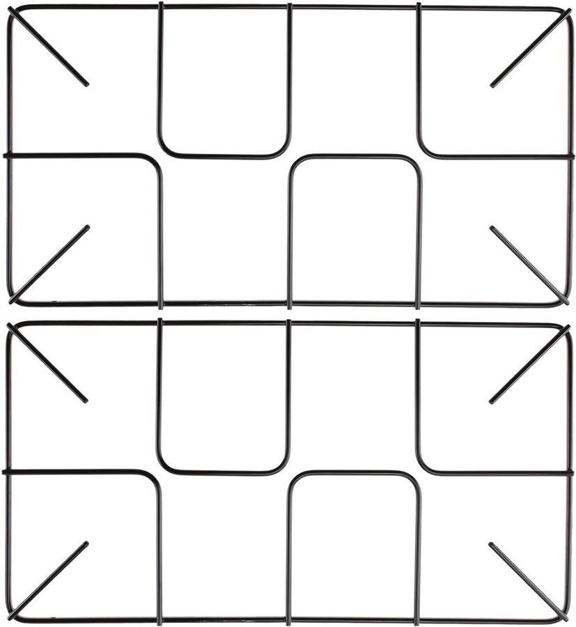 Kookplaat Ondersteuning Pannenhouder Set Stabiel Koken Set van Twee 455x220mm Zwart - Foto 1