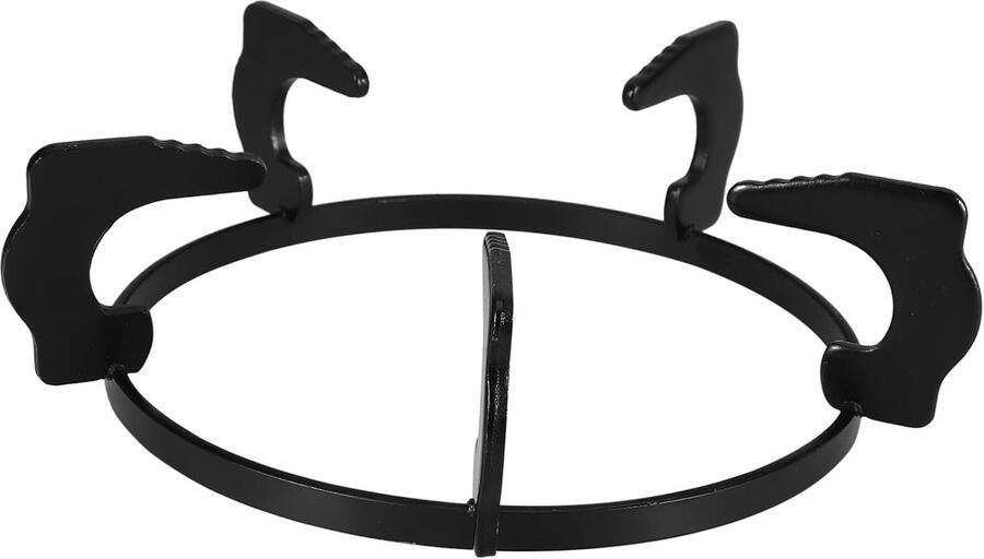 Kookplaat Ondersteuning Wokhouder Gas Stabiel Koken Antislip Ontwerp 21.8 cm Zwart