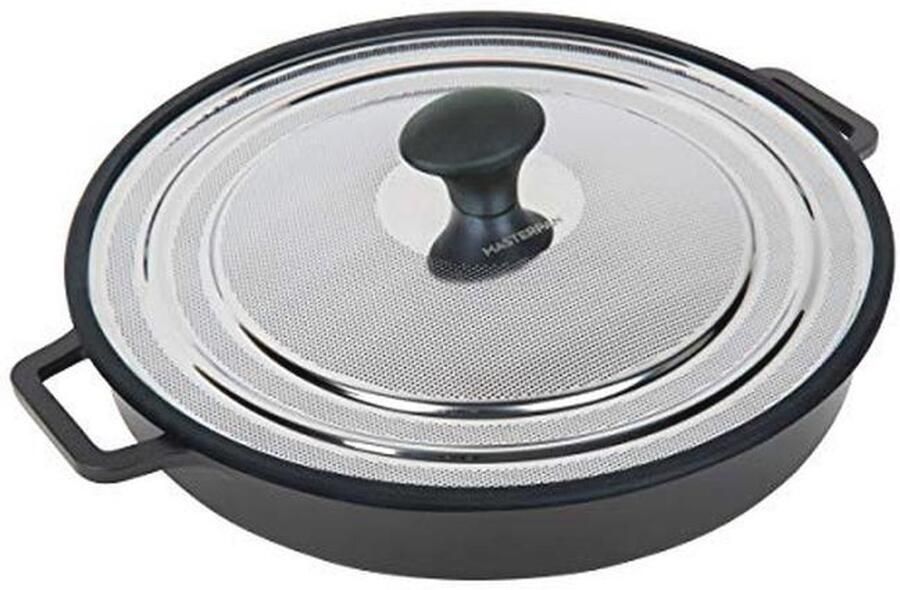 Kookplaat Oven en Grillpan met Deksel 30 5 cm Zwart