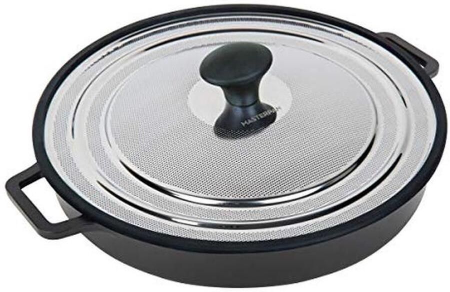 Kookplaat Oven en Grillpan met Deksel 30 5 cm Zwart