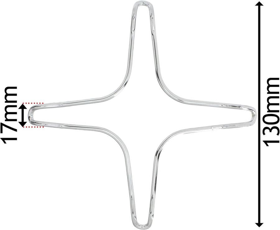 Kookplaat Panhouder Moka Trivet Gaskookplaat Stabiliseren Universele Pasvorm 130mm Diameter Zilver