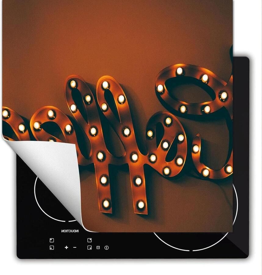 Kookplaat Protector Aanrechtblad Mat Extra Werkruimte Anti-slip Oppervlak 60x52cm Koffie