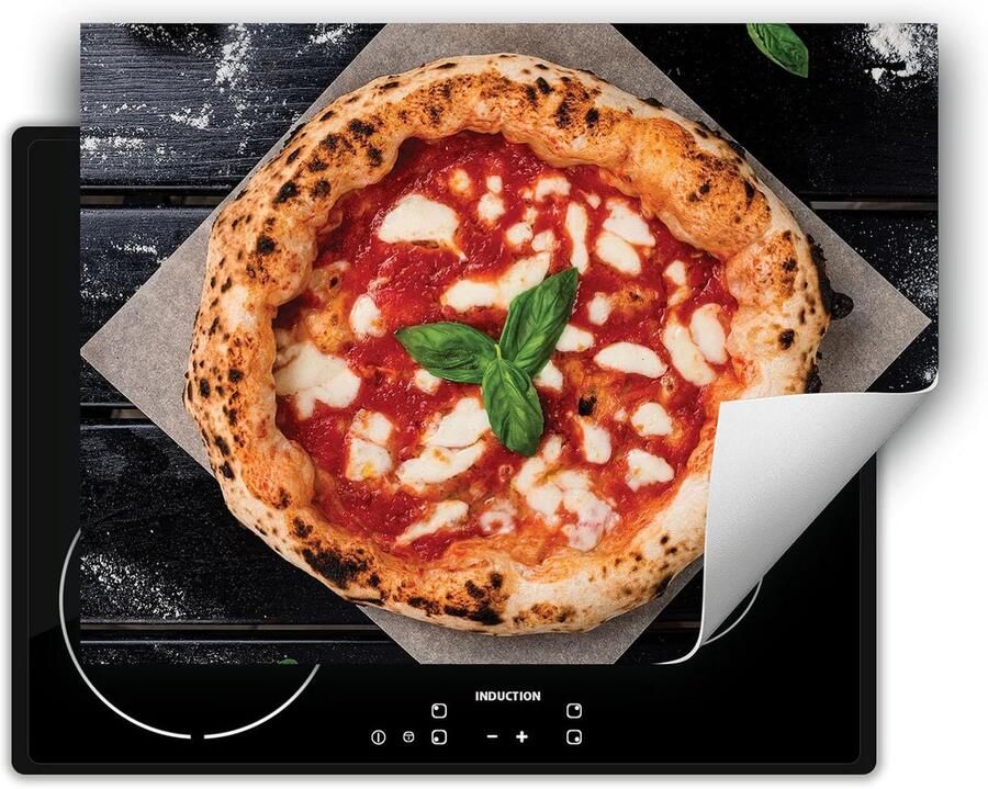 Kookplaat Protector Aanrechtblad Mat Keuken Organisatie Krasbestendig Vinyl 70x52 cm Pizza Hout