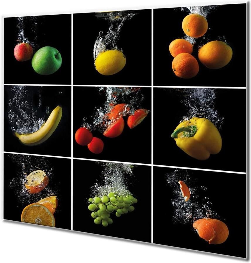 Kookplaat Protector Werkblad Saver Keuken Organiseren Gehard Glas 60x52 cm Fruit Patroon