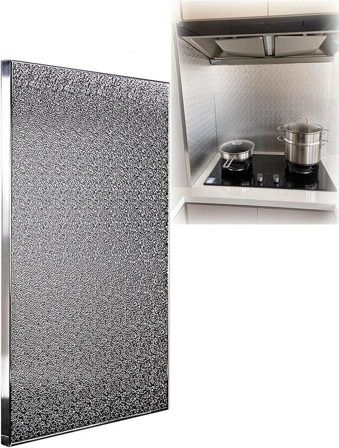 Kookplaat Schild Beschermmat Aanrecht Keuken Beschermen Hittebestendig Materiaal 200 C Zilver