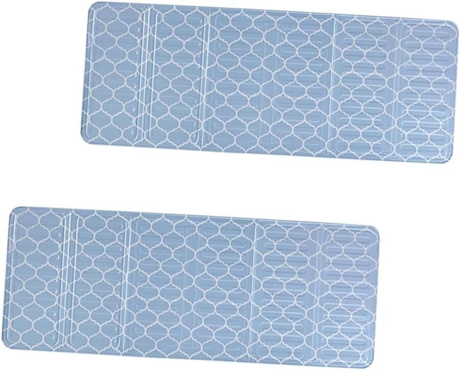Kookplaat Spatscherm Oliescherm Keuken Koken Beschermen Hittebestendig Aluminiumfolie 84.5 x 32.5 cm Blauw