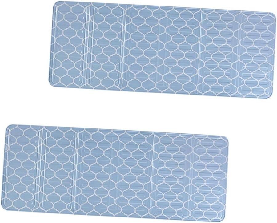 Kookplaat Spatscherm Oliescherm Keuken Koken Zonder Vlekken Warmte-isolerend Aluminiumfolie 84.5 x 32.5 cm Blauw