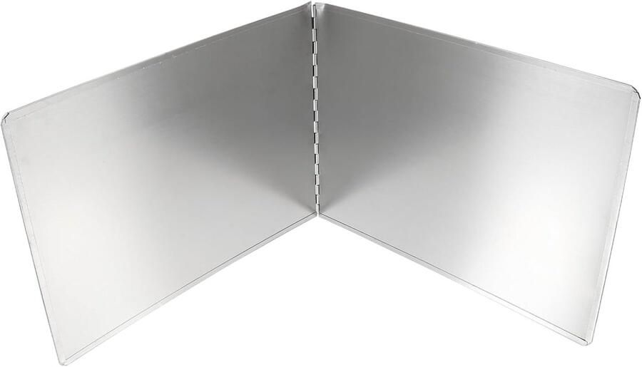 Kookplaat Spatscherm Vetvanger Keuken Koken Zonder Vlekken Opvouwbaar Ontwerp 80 x 30 cm Zilverkleurig