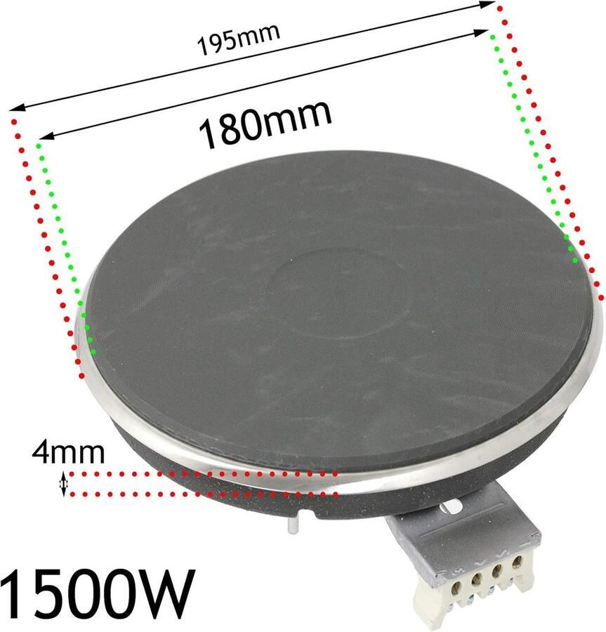 Kookplaat Verwarmingselement Elektrische Pit Koken Thuis Solide Constructie 180mm Diameter Zilver