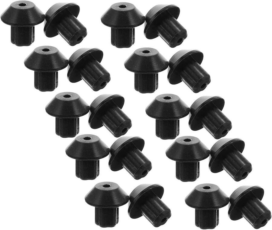 Kookplaat Voetjes Grillpoten Vervanging Bescherming Kookplaat Hoge Kwaliteit Rubber 48 Stuks Zwart