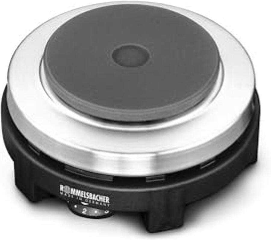 Kookplaat voor op Reis met Spanningskeuzeschakelaar en Temperatuurregeling