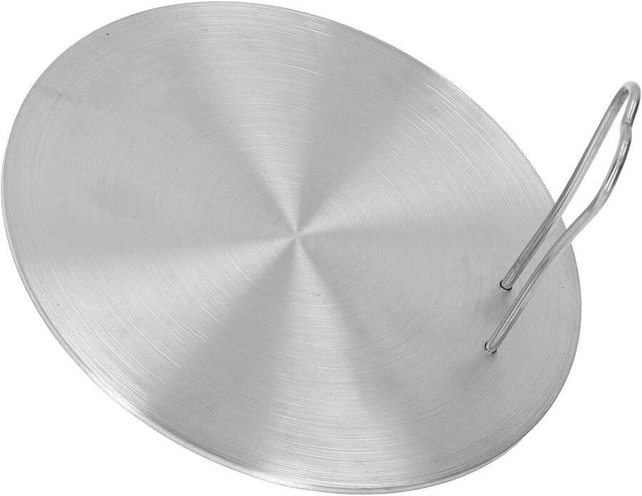 Kookplaat Warmteverspreider Warmtegeleider Plaat Gelijkmatig Koken Roestvrij Staal 16 cm Zilver