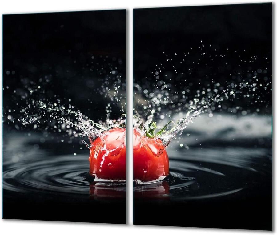 Kookplaatafdekking Glas Werkbladbeschermer Koken en snijden Gehard glas 2x 30x52 cm Decoratief - Foto 1