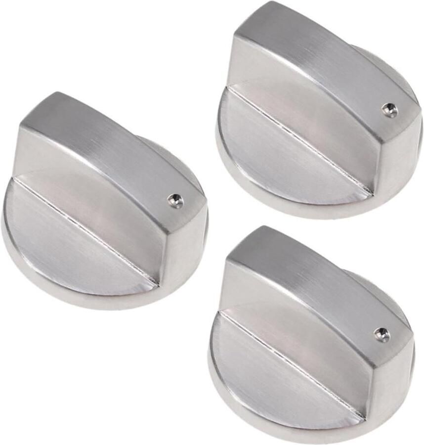 Kookplaathoes Knoppen Vervangende Knoppen Gasfornuis Bediening Universele Pasvorm 6 mm Gat Zilverkleurig