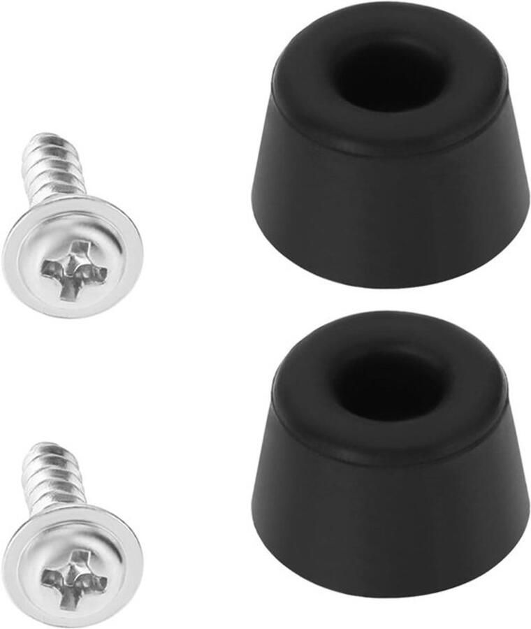 Kookplaathoes Rubber voeten Deel vervanging Glas Stop Rubber voeten Rubber Vervanging deel Gootsteen Thetford Zwart deksel 2 Stuks Basis 15 5 mm Bovenkant 12 5 mm Hoog 9 5 mm Geschikt voor Thetford Kookplaat