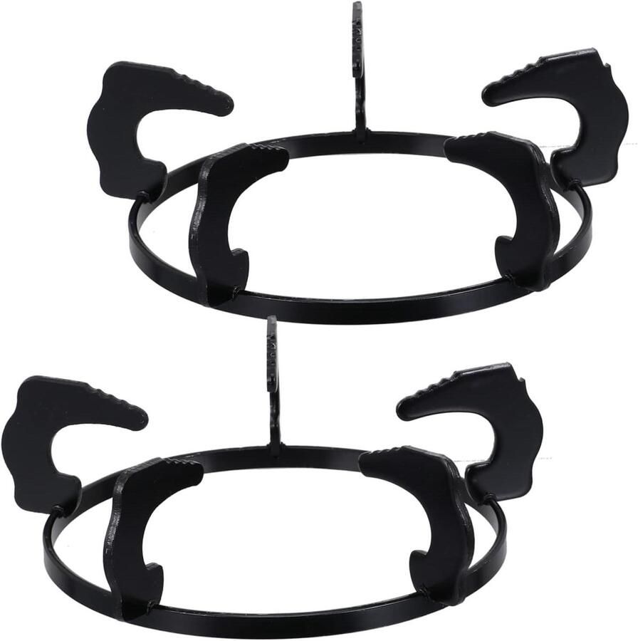Kookplaatrek Pannenstandaard Gasfornuis Stabiel Koken Hittebestendig Gietijzer 18.5 cm Zwart
