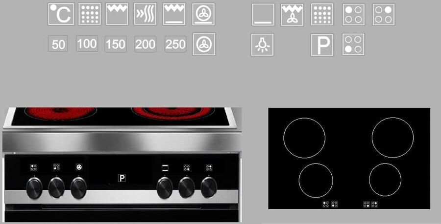 Kookplaatstickers Set Keuken Decoratie Kookplaat Vernieuwen 23 Stuks Transparant 10x10mm Wit